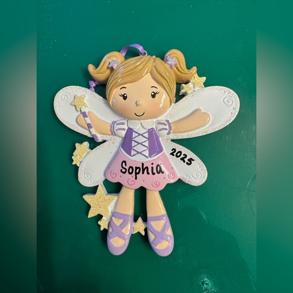 ✨ Personalized Fairy Ornament – Sophia 2025 ✨